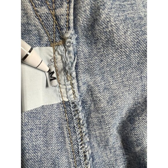 Guess Jeans Women's Vintage Denim Overalls Light Wash Adjustable Straps Button - Picture 7 of 14